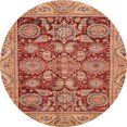 thumbnail image 1 of Ahgly Company Tapis d'Intérieur Ronds Abstraits Orientaux Rouges, 4 Pieds Rond, 1 of 6