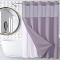 thumbnail image 2 of Shower Curtain For Bathroom 71 in W x 74 in H Reversible Heavy Duty Polyester Fabric With Built-in Large Rings, 2 of 5