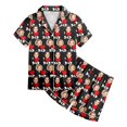 thumbnail image 4 of Luvoko Tween Children DIY Anniversary Print Pajama Set Short Sleeve Button Up Top And Shorts, 4 of 5