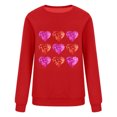 thumbnail image 4 of Printemps TIMIFIS Valentines Day Cadeaux pour Elle Chandail Cœur pour Femmes Mode Mignon Imprimé Amour Chandails à Col Rond Décontractés Manches Longues Tenues de Printemps Automne - Printemps/été, 4 of 4