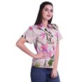 thumbnail image 3 of Moomaya Chemise à Manches Mi-Longues Imprimée pour Femmes, Col Boutonné, Haut Décontracté, 3 of 5