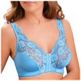 thumbnail image 1 of Kcodviy Front Buckle Sports Bra Womens Bras Comfortable Support Plus Size Underwire Border Seamless Sports Bra Front Vest Lace Bra, 1 of 7