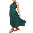 thumbnail image 3 of Fashionable Sleeveless Midi Dress for Women in Solid Color, 3 of 4