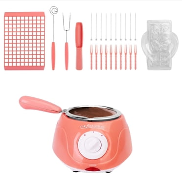 DJN Up to 70% Off Bakeware Melting Fondue Set MINI Electric Chocolate Melting Pot Chocolate Fondue Warmer Machine For Milk Chocolate Cheese Butter Candy Aluminum Alloy A One Size