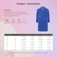 thumbnail image 5 of Rswnyirn Adult Wear Resistent Dustproof Lab Coat Notched Lapel Button Up Long Coat Workshop Uniform Gray 175, 5 of 5