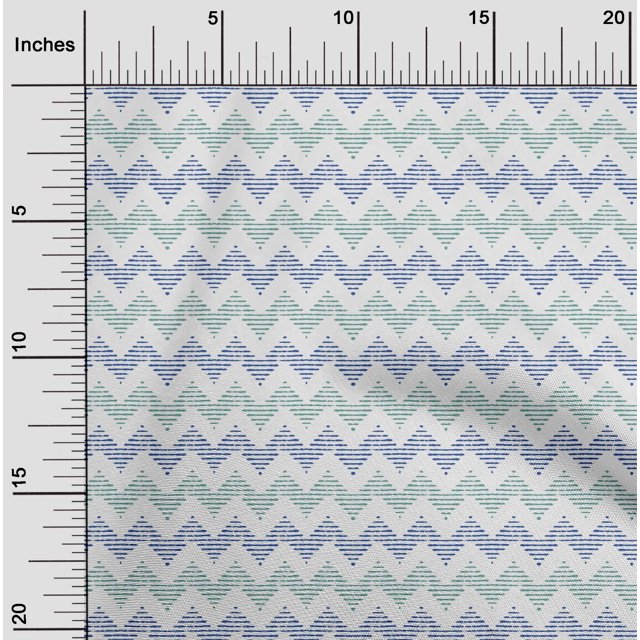oneOone Tissu Georgette Viscose Motif Chevron par Yard 42 Pouces de Large