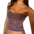 thumbnail image 2 of Gupgi Femmes Bohemia Tube Tops Bustier Wrap Poitrine Débardeurs Vacances Backless Bandeau Tops, 2 of 8