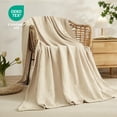 thumbnail image 3 of EMME Cotton Blanket King Size for Bed Soft Muslin Blankets 108"x90" Lightweight Breathable Layering Bedspread Coverlet All Season Gauze Blanket, Ligh, 3 of 9
