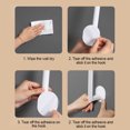 thumbnail image 1 of Storage Hanger L Shape Plastic Wall Mounted Towel Holder Self-adhesive Waterproof Paper Roll Organizer, Yellow, 1 of 9