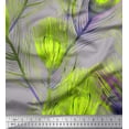 thumbnail image 1 of Soimoi Rayon Fabric Peacock Feather Printed Craft Fabric by the Yard 56 Inch Wide, 1 of 3