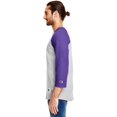 thumbnail image 2 of Champion T-Shirt de Baseball Raglan pour Homme, m, Gris Oxford/violet, 2 of 3