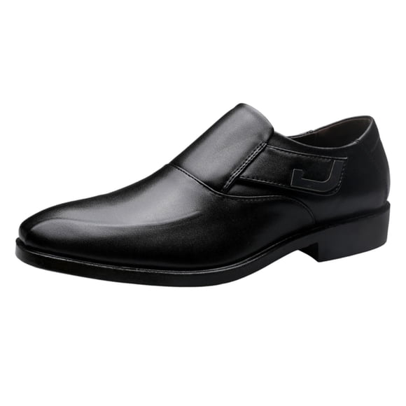 Hopeusnice Leather Shoes for Men Flat Heel Breathable Soft Trendy Men's Leather Shoes Open Toe Non-Slip PU Materials Summer Shoes Rubber Sole Lightweight Walking Shoes Black 47