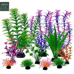 CHOK Décorations de réservoir de poisson Plantes 11pcs Aquarium Décorations Plantes Aquarium Décor de poisson Plantes artificielles Aquarium de poisson Accessoires