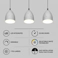 thumbnail image 4 of Artika Bergen Linear 3-Light Concrete Pendant Light Fixture 5CCT, 4 of 10