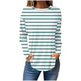 thumbnail image 1 of T-shirt Ample Imprimé pour Femmes, Manches Longues, Blouse à Col Rond, Hauts Décontractés, Chandail à Capuchon, 1 of 1