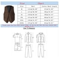thumbnail image 3 of Kcodviy Mens Gentlemens Plays Suede Soft Jacket Men Retro V Neck Solid Mens Rain Proof Jacket Color Pocket Button Leather Jacket Fleece Vest, 3 of 8