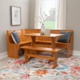 thumbnail image 2 of Linon Chelsea Ensemble de Coin-Repas d'Angle avec Rangement en Bois Naturel Massif, 2 of 14