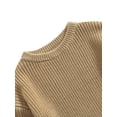 thumbnail image 4 of Faithtur Toddler Baby Round Neck Sweaters, Winter Warm Long Sleeve Candy Color Knit Pullovers, 4 of 7