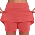 thumbnail image 1 of Gspmoly Shorts , Nouveau Short Jupe Taille Mi-Haute pour Femmes Couleur Sports Décontracté Short Jupe de Base Short de Randonnée Femmes Liquidation Rouge Melon D\'eau TTTTG, 1 of 5