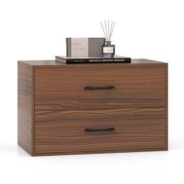 Costway 2-Drawer Stackable Storage Organizer with Anti-Topping Kits Stacking Drawer Chest