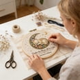 thumbnail image 4 of Moonlit Cat Floral Celestial Needlepoint Embroidery Kit DIY 10x10 Inch Art For Beginners And Expert, 4 of 6