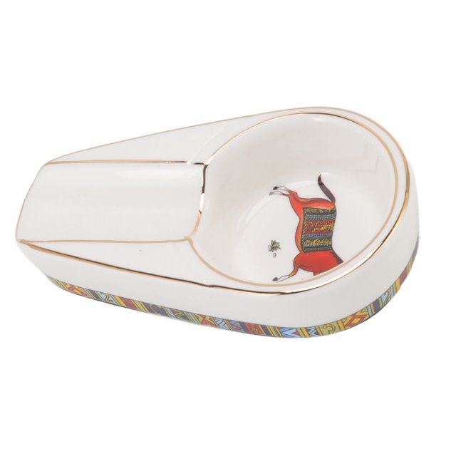 Cigar Tray, Wide Smoke Slot No Fading Ceramics Ashtray For Smoking Type 1