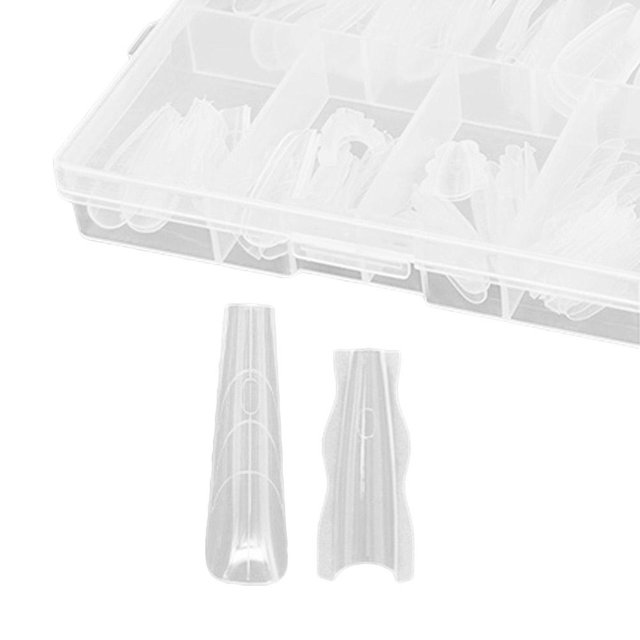 SharkTRUE Moule à Ongles Sandwich Réutilisable Innovant : Rallonges Rapides, Transparentes, Professionnelles