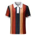 thumbnail image 4 of EGNMCR T-Shirts pour Homme Mode Personnalité Chemise Décontractée Coupe Ajustée à Manches Courtes Imprimée Col Rabattu Blouse & Chemise Cadeaux pour Hommes, 4 of 6