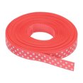 thumbnail image 1 of Uxcell Grosgrain Ribbons with White Dots Ribbon Bow Decoration Crafts Gift Wrapping Wedding Fresh Red 25 Yards 3/8 Inch, 1 of 7