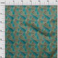 thumbnail image 3 of oneOone Cotton Poplin Twill Turquoise Blue Fabric Tribal Craft Projects Decor Fabric Printed By The Yard 56 Inch Wide, 3 of 4