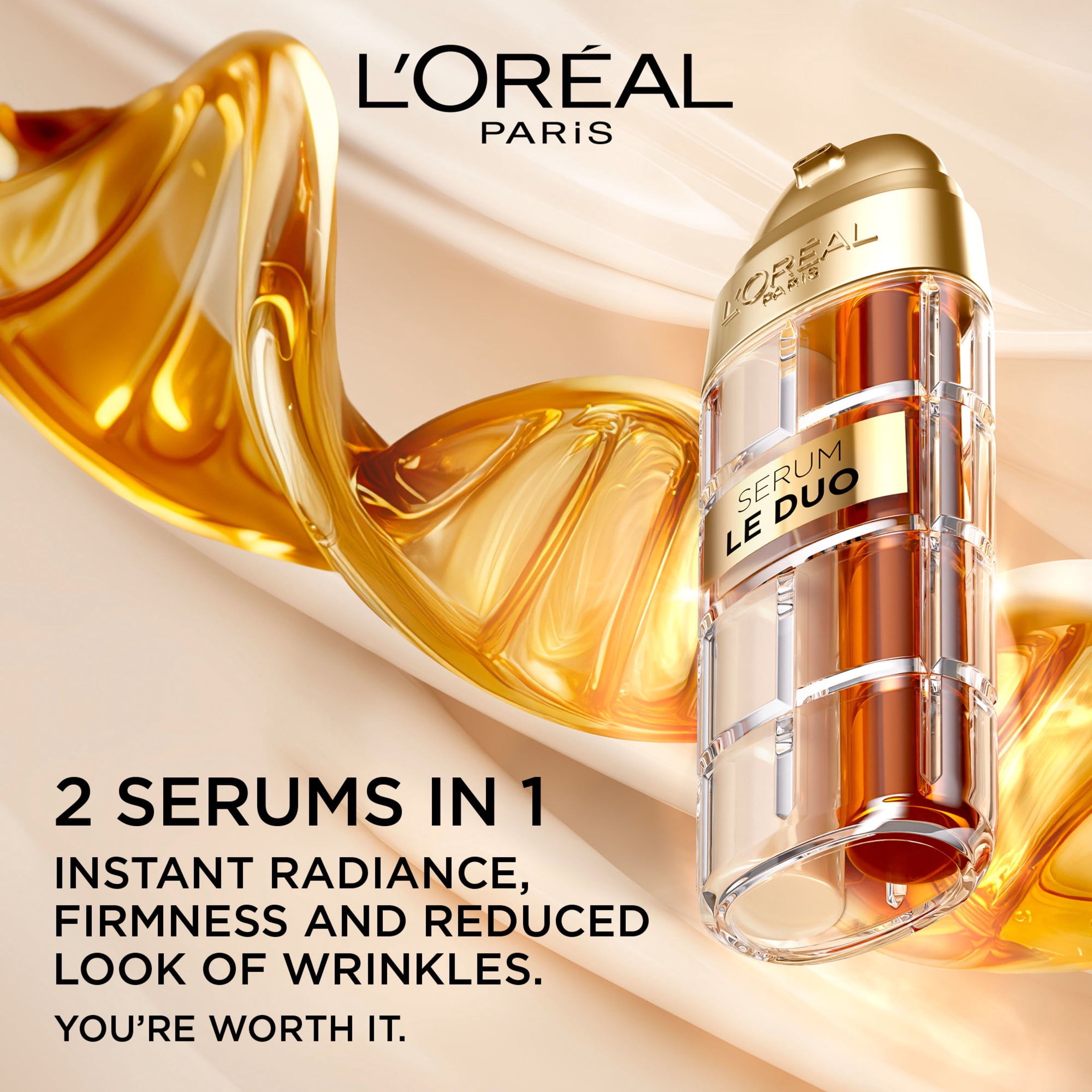 L'Oréal Paris Age Perfect Le Duo Face Serum, Vitamin C Serum, Skin Care, 30ml