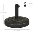 thumbnail image 3 of Outsunny 40lbs. Umbrella Base with Rattan Effect, Umbrella Stand, Bronze, 3 of 10