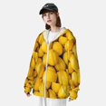 thumbnail image 3 of Lsque Ripe Yellow Lemon Pattern UPF 50+ Lightweight Sun Protection Men's Women's Long Sleeve Shirt, Hoodie Performance -X-Large, 3 of 7
