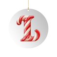 thumbnail image 1 of 26 Letter Ornament Cane Candy Letter Ornament, 1 of 5