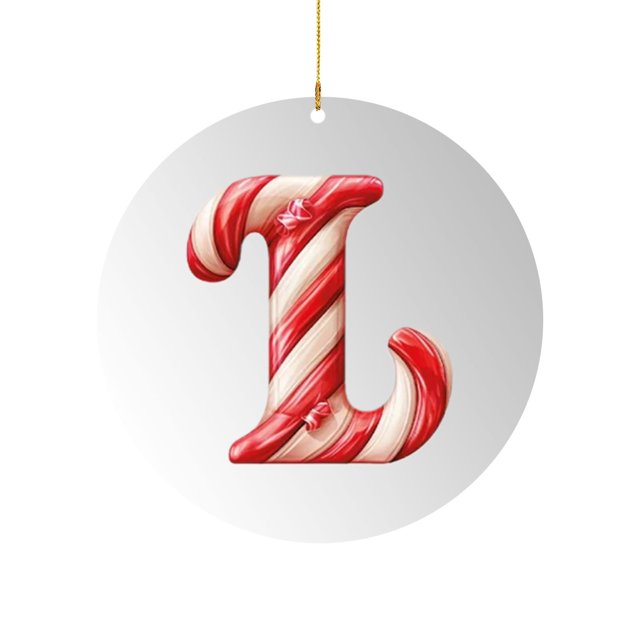 26 Letter Ornament Cane Candy Letter Ornament