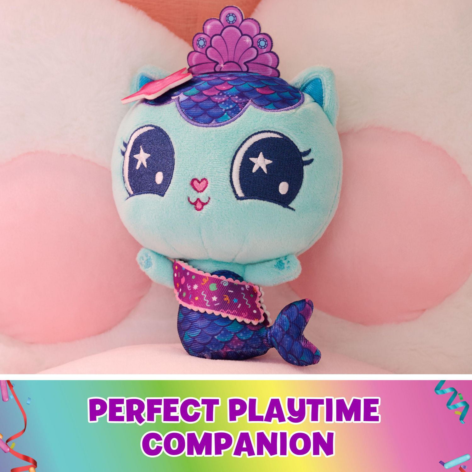 Gabby's Dollhouse, Peluche de fête MerCat, Peluche pour enfants, Jouet pour filles et garçons à partir de 3 ans