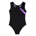 thumbnail image 4 of LiiYii Shiny Gymnastic Leotards For Girls Modern Ballet Dance Performance One Piece Outfit Purple 8, 4 of 5