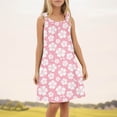 thumbnail image 2 of WEIYLL Robes de Fille Plage Couverture de Bain Sans Manches Imprimé Fleur de Palmier Volants Robe Rose 5-6 Ans, 2 of 4