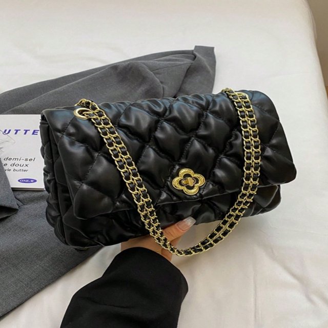 LNGOOR Ladies‘ Shoulder Bag Diamond Pattern Embroidery Flap Soft Pillow Bag Large Capacity Top Handle Fashion Handbag
