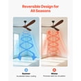 thumbnail image 4 of VEVOR 72" Wood Blade Ceiling Fan No Light Remote Control Reversible DC Motor Walnut, 4 of 9