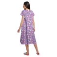 thumbnail image 2 of Moomaya Chemise de Nuit d'Allaitement à Col en V pour Femmes, Imprimée, à Manches Courtes, 2 of 5