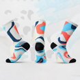 thumbnail image 4 of jinwen Colorful Patterned Crew Socks Novelty Casual Fashionable Dress Socks for Cycling Pattern 1 M-L, 4 of 8