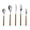 Silver, variant on Meitianfacai Stainless Steel Cutlery Knife Fork And Spoon Wood Grain Clip Handle Imitation Wood Handle Cutlery Steak Knife And Fork, Silver