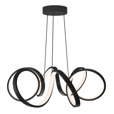 Artika Suspension Moderne à Ruban Tourbillonnant à DEL, Noir Mat