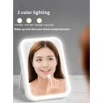 thumbnail image 2 of Makeup Mirror Vanity Mirror with Lights, LED Lighted with Touch Screen, Portable LED Makeup Mirror, Good for Tabletop, Bathroom, Traveling (White Three), 2 of 8
