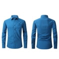 thumbnail image 1 of Dress Shirts for Men with Pocket Long Sleeve Big & Tall Tshirts Shirt Button-Down Collared Wrinkle-Free Solid Color Business Work Tops, 1 of 5