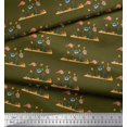 thumbnail image 3 of Soimoi Polyester Crepe Fabric Coral & Fish Ocean Printed Craft Fabric by The Yard 52 Inch Wide, 3 of 3
