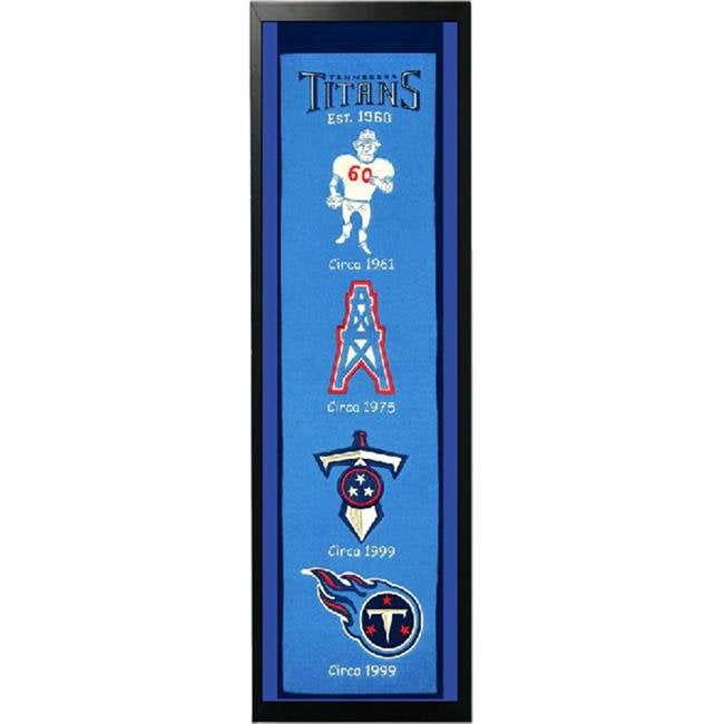Encore Select 109-95 Bannière en Feutre Logo Tennessee Titans - 14 x 37 Po.
