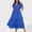 Blue, variant on zanvin Womens Plus Size Summer Dresses Party Boho Maxi Long Dress Wrap V Neck Short Sleeve Ruffle Hem Dress for Wedding Guest Elegant Wear