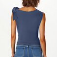 thumbnail image 4 of Timegard Womens Tank Tops Sleeveless Knot Strap Solid Color Comfy Slim Casual Cropped Tee Blouse Summer, 4 of 7